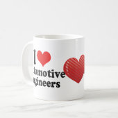 I Liebe-Automobilingenieure Kaffeetasse (Vorderseite Links)