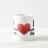I Liebe-Automobilingenieure Kaffeetasse (Mittel)
