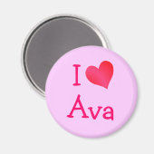 I Liebe Ava Magnet (Vorderseite/Rückseite)