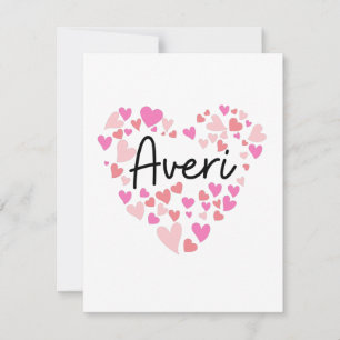I Liebe Averi - Herz für Averi Dankeskarte