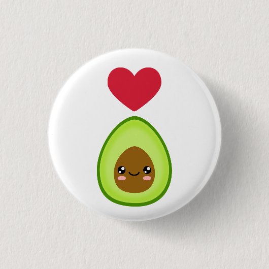I Liebe Avocado Button (Vorderseite)