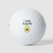 I Liebe avocado fruit Golfball (Vorderseite)