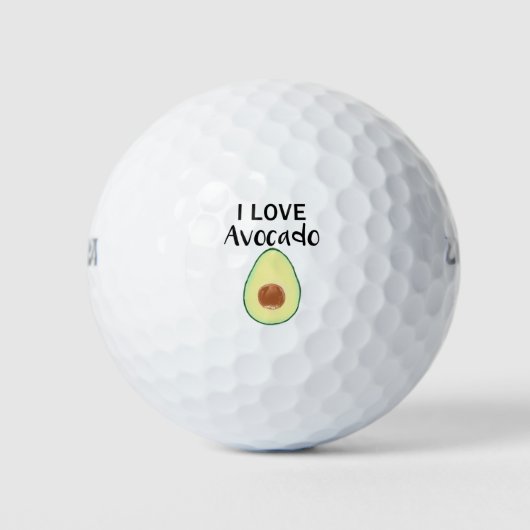 I Liebe avocado fruit Golfball (Vorderseite)