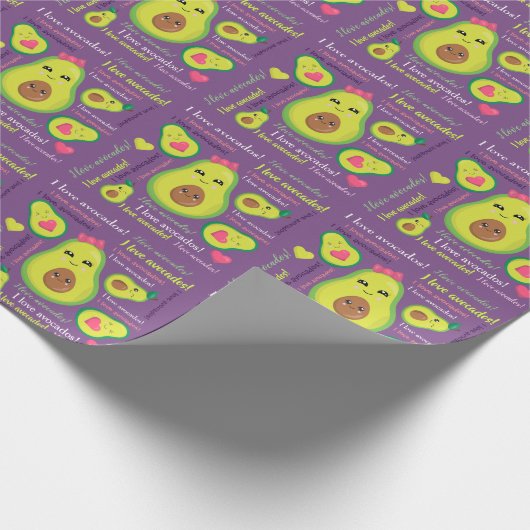 I Liebe avocados Geschenkpapier (Ecke)