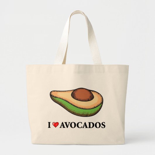 I Liebe-Avocados Jumbo Stoffbeutel (Vorne)