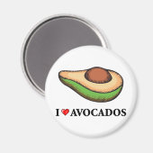 I Liebe Avocados Magnet (Vorderseite/Rückseite)