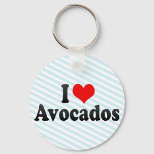 I Liebe Avocados Schlüsselanhänger