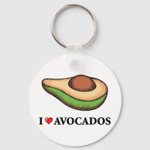 I Liebe-Avocados Schlüsselanhänger