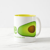 I Liebe-Avocados Zweifarbige Tasse (VorderseiteRechts)