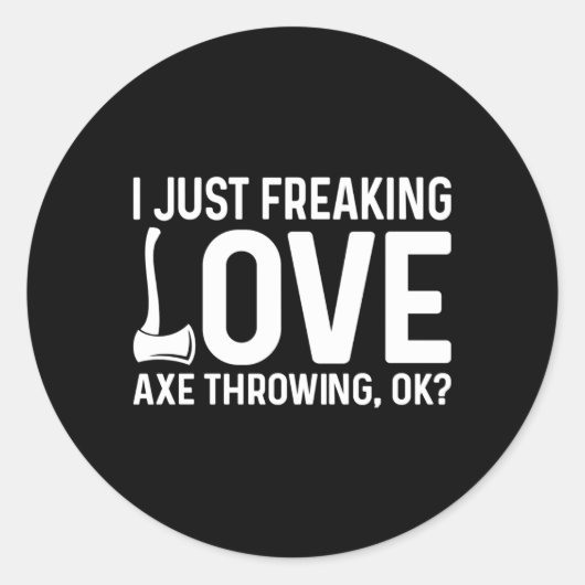 I Liebe Ax Throwing AX Throw Ax Thrower Runder Aufkleber (Vorderseite)