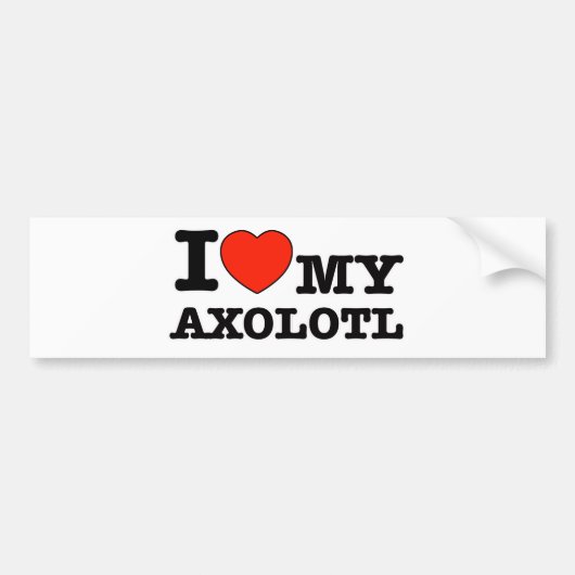 I Liebe axolotl Autoaufkleber (Vorne)
