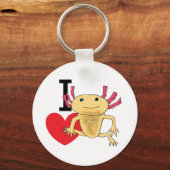 I Liebe Axolotls Schlüsselanhänger (Vorderseite)