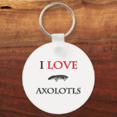 I Liebe Axolotls Schlüsselanhänger (Vorderseite)