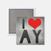 I Liebe AY Magnet (Vorderseite/Rückseite)