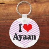 I Liebe Ayaan Schlüsselanhänger (Vorderseite)
