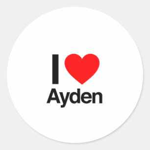 i Liebe ayden Runder Aufkleber