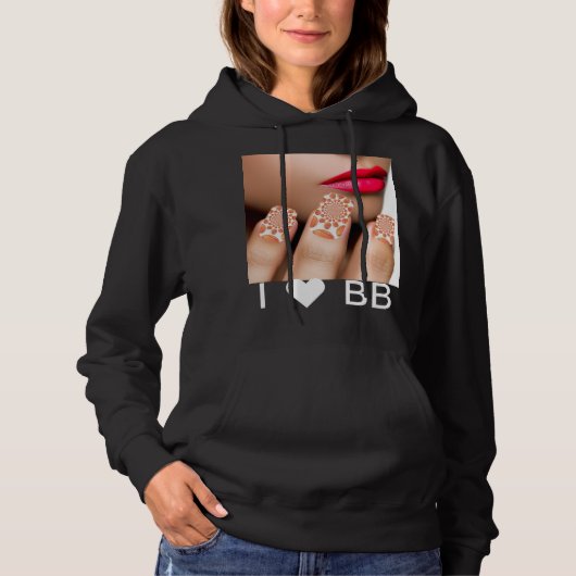 I LIEBE B HOODIE (Vorderseite)