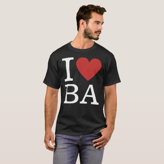 I ❤️ Liebe BA (Business Analytics Staff) CUSTOM T-Shirt (Vorne ganz)
