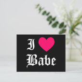 I Liebe Babe Postkarte (Stehend Vorderseite)