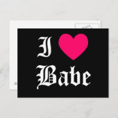 I Liebe Babe Postkarte (Vorne/Hinten)