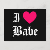 I Liebe Babe Postkarte (Vorderseite)