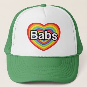 I Liebe Babs, Regenbogenherz Truckerkappe