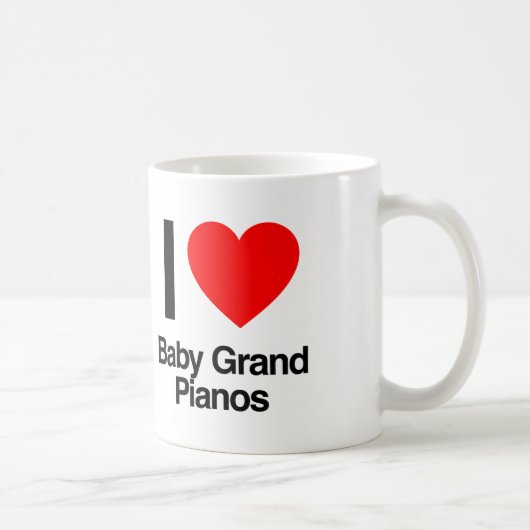 i Liebe Baby Grand Pianos Kaffeetasse (Rechts)