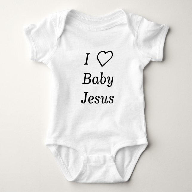 I Liebe Baby Jesus Baby Strampler (Vorderseite)