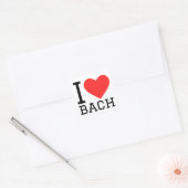 I Liebe Bach Quadratischer Aufkleber (Umschlag)