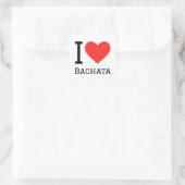 I Liebe Bachata Quadratischer Aufkleber (Tasche)