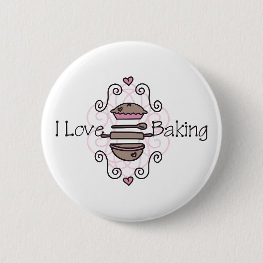 I Liebe Backen Button (Vorderseite)