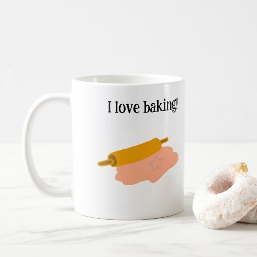 I Liebe Backen Kaffeetasse (Mit Donut)