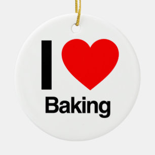 i Liebe Backen Keramik Ornament
