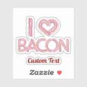 I Liebe Bacon Aufkleber (Blatt)