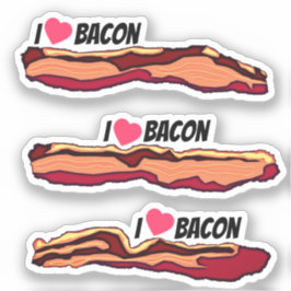 I Liebe Bacon Aufkleber