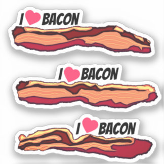 I Liebe Bacon Aufkleber