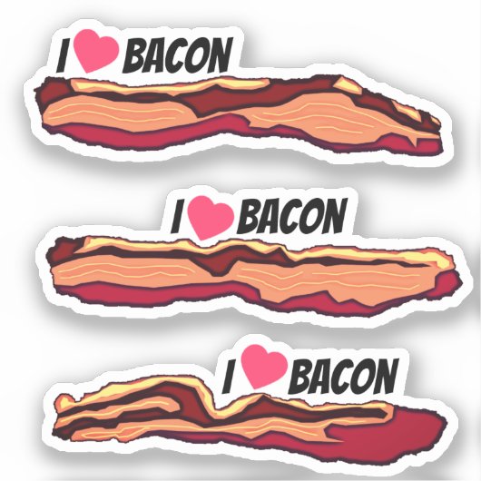 I Liebe Bacon Aufkleber (Vorderseite)