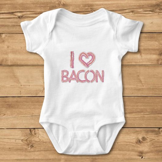 I Liebe Bacon Baby Strampler