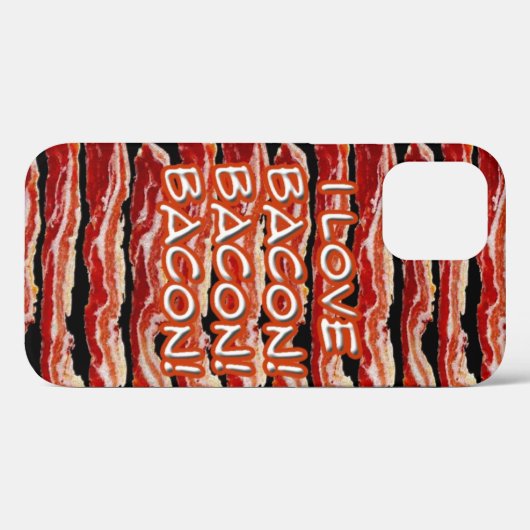 I Liebe Bacon Bacon Bacon iPhone Case (Rückseite (Horizontal))