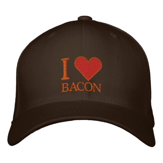 I LIEBE BACON BESTICKTE KAPPE (Vorderseite)