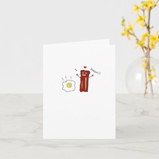 I Liebe Bacon Card Karte (Gelbe Blume)