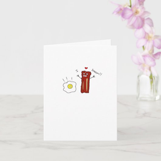 I Liebe Bacon Card Karte (Orchidee)