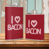 I Liebe Bacon Flachmann