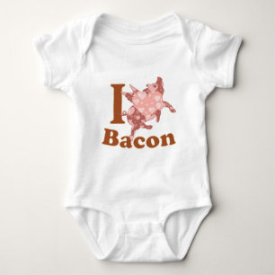 I LIEBE BACON Flugschwein Baby Strampler
