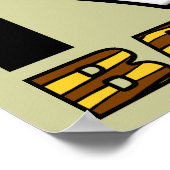 I Liebe Bacon Funny Poster Sign (Ecke)