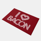 I Liebe Bacon Fußmatte (Schrägansicht)