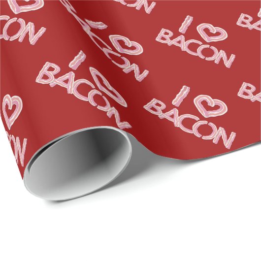 I Liebe Bacon Geschenkpapier (Rolleneckpunkt)