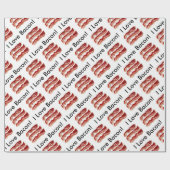 I Liebe Bacon Geschenkpapier (Flach)