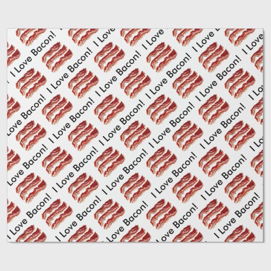 I Liebe Bacon Geschenkpapier (Flach)