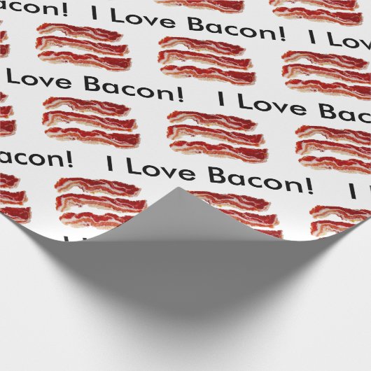 I Liebe Bacon Geschenkpapier (Ecke)